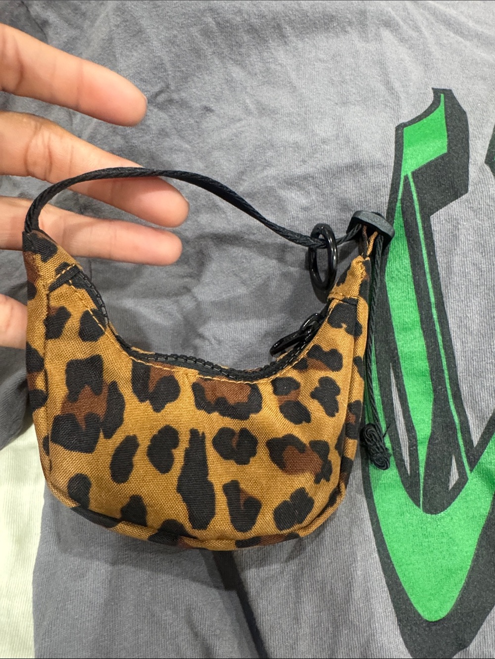 Baggu Leopard Print Mini Bag Charm